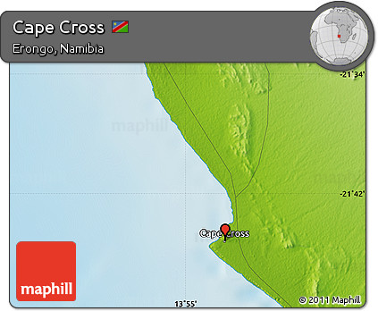 Physical Map of Cape Cross