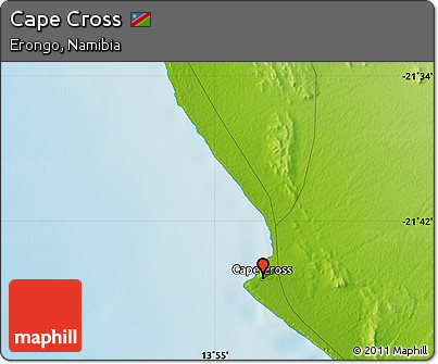 Physical Map of Cape Cross