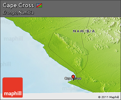 Physical Panoramic Map of Cape Cross
