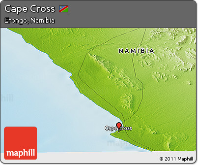Physical Panoramic Map of Cape Cross