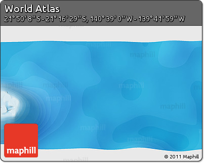 Political 3D Map of the Area around 21° 33' 19" S, 140° 10' 30" W
