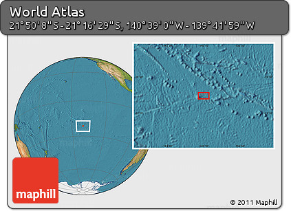 Satellite Location Map of the Area around 21° 33' 19" S, 140° 10' 30" W