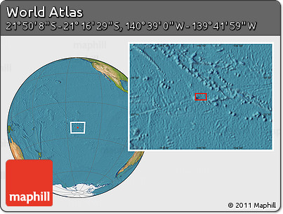 Satellite Location Map of the Area around 21° 33' 19" S, 140° 10' 30" W