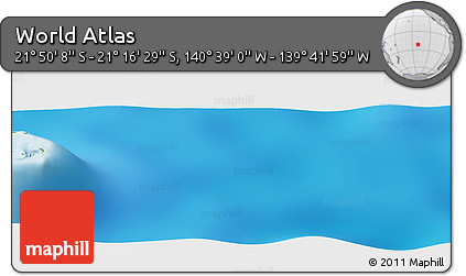 Physical Panoramic Map of the Area around 21° 33' 19" S, 140° 10' 30" W