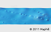 Shaded Relief Panoramic Map of the area around 21° 33' 19" S, 141° 52' 30" W