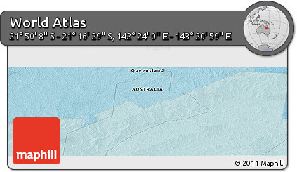 Political Panoramic Map of the Area around 21° 33' 19" S, 142° 52' 30" E