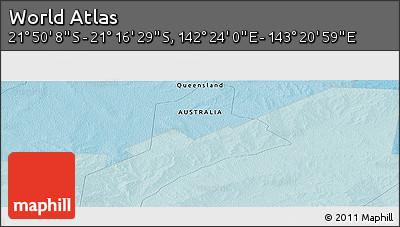 Political Panoramic Map of the Area around 21° 33' 19" S, 142° 52' 30" E