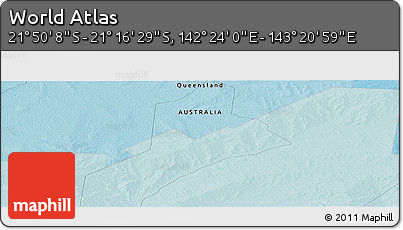 Political Panoramic Map of the Area around 21° 33' 19" S, 142° 52' 30" E