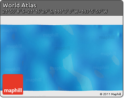 Physical 3D Map of the Area around 21° 33' 19" S, 143° 34' 29" W