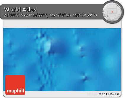 Physical 3D Map of the Area around 21° 33' 19" S, 148° 40' 30" W