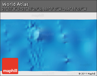 Physical 3D Map of the Area around 21° 33' 19" S, 148° 40' 30" W