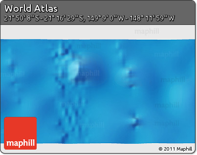 Physical 3D Map of the Area around 21° 33' 19" S, 148° 40' 30" W