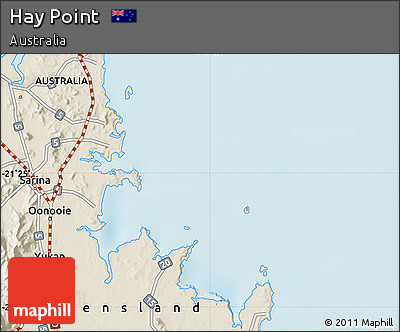 Shaded Relief Map of Hay Point