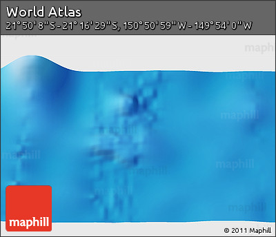 Physical 3D Map of the Area around 21° 33' 19" S, 150° 22' 30" W