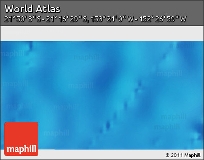 Physical 3D Map of the Area around 21° 33' 19" S, 152° 55' 30" W