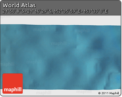 Satellite 3D Map of the Area around 21° 33' 19" S, 153° 4' 29" E
