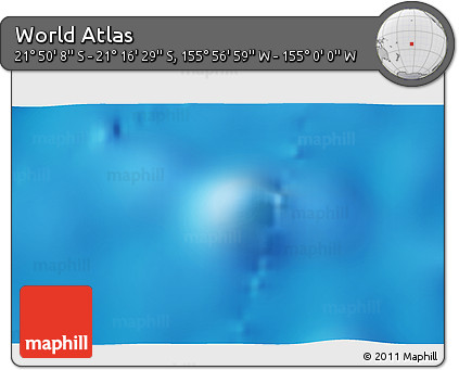 Shaded Relief 3D Map of the Area around 21° 33' 19" S, 155° 28' 29" W