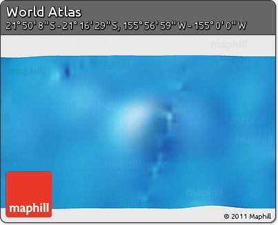 Shaded Relief 3D Map of the Area around 21° 33' 19" S, 155° 28' 29" W