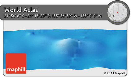 Physical Panoramic Map of the Area around 21° 33' 19" S, 155° 28' 29" W
