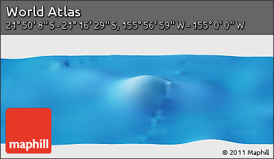 Physical Panoramic Map of the Area around 21° 33' 19" S, 155° 28' 29" W