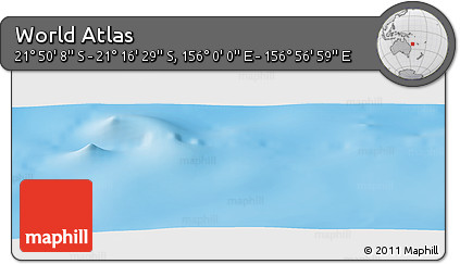 Physical Panoramic Map of the Area around 21° 33' 19" S, 156° 28' 29" E