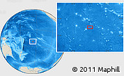 Shaded Relief Location Map of the area around 21° 33' 19" S, 157° 10' 30" W