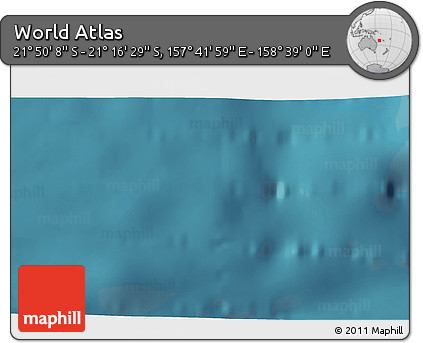 Satellite 3D Map of the Area around 21° 33' 19" S, 158° 10' 30" E