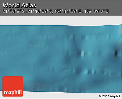 Satellite 3D Map of the Area around 21° 33' 19" S, 158° 10' 30" E