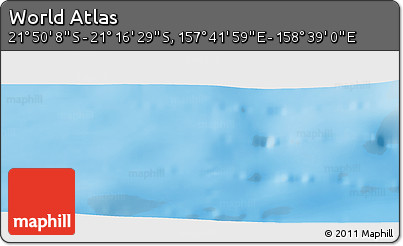 Physical Panoramic Map of the Area around 21° 33' 19" S, 158° 10' 30" E
