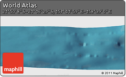 Satellite Panoramic Map of the Area around 21° 33' 19" S, 158° 10' 30" E