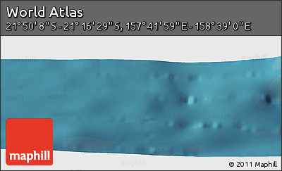 Satellite Panoramic Map of the Area around 21° 33' 19" S, 158° 10' 30" E