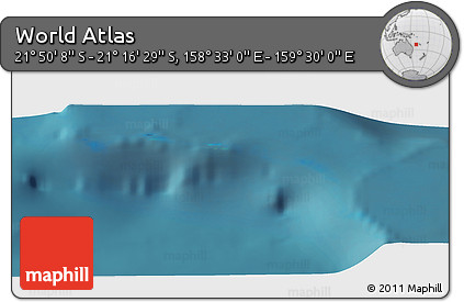 Satellite Panoramic Map of the Area around 21° 33' 19" S, 159° 1' 30" E