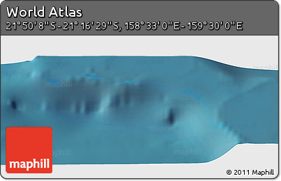 Satellite Panoramic Map of the Area around 21° 33' 19" S, 159° 1' 30" E
