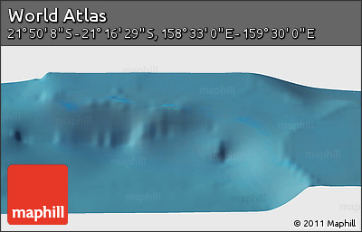 Satellite Panoramic Map of the Area around 21° 33' 19" S, 159° 1' 30" E