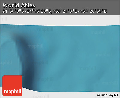Satellite 3D Map of the Area around 21° 33' 19" S, 159° 52' 30" E