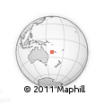 Outline Map of the Area around 21° 33' 19" S, 159° 52' 30" E, rectangular outline