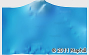 Physical 3D Map of the area around 21° 33' 19" S, 159° 43' 29" W
