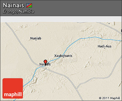 Shaded Relief 3D Map of Nainais