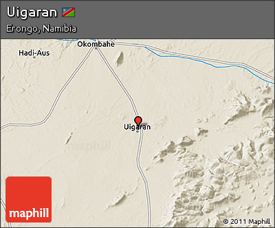 Shaded Relief 3D Map of Uigaran