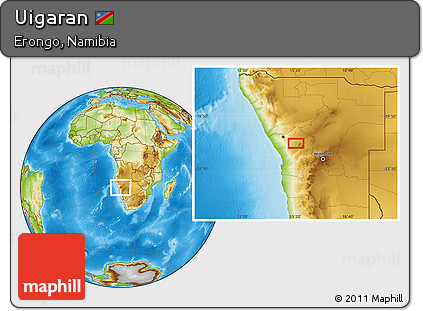 Physical Location Map of Uigaran