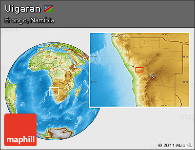 Physical Location Map of Uigaran
