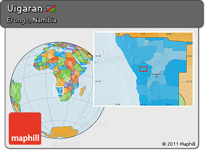 Political Location Map of Uigaran
