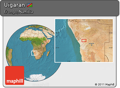 Satellite Location Map of Uigaran