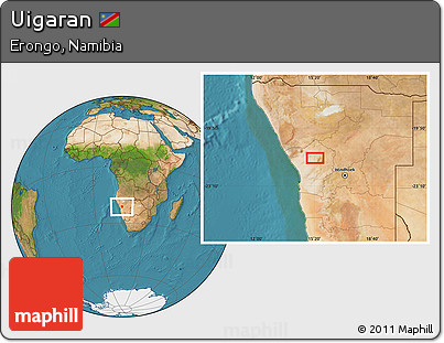Satellite Location Map of Uigaran