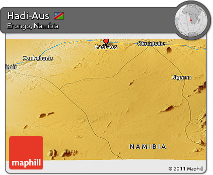 Physical Panoramic Map of Hadi-Aus
