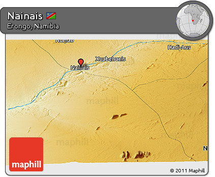 Physical Panoramic Map of Nainais