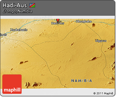 Physical Panoramic Map of Hadi-Aus