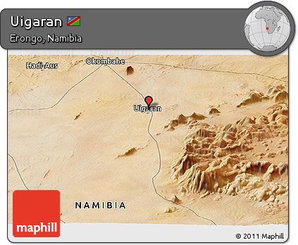 Satellite Panoramic Map of Uigaran
