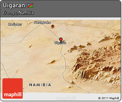 Satellite Panoramic Map of Uigaran