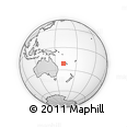 Outline Map of the Area around 21° 33' 19" S, 161° 34' 29" E, rectangular outline